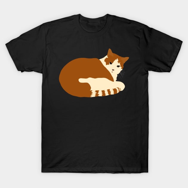 Orange cat T-Shirt by quirkyandkind